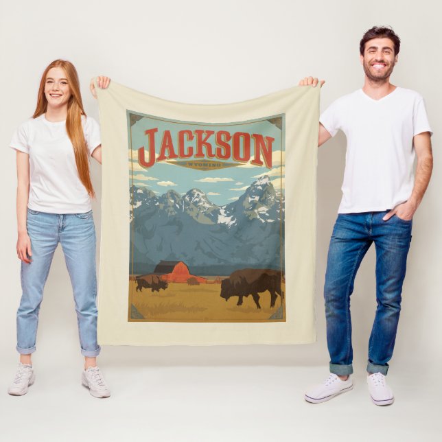 Jackson | Wyoming Fleecedecke (Beispiel)