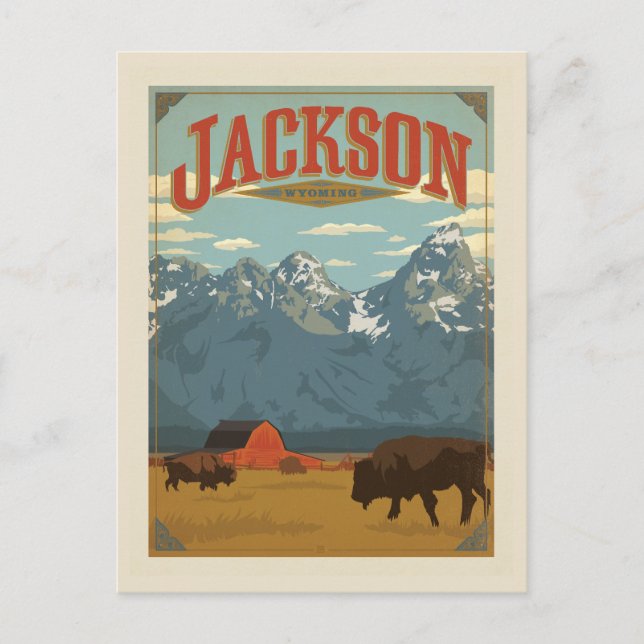 Jackson | Wyoming Postkarte (Vorderseite)