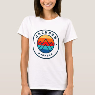 Jackson Wyoming Skifahren Snowboarden Familien-Ski T-Shirt