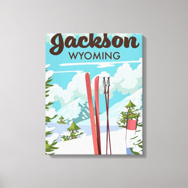 Jackson Wyoming Skipposter Leinwanddruck (Vorderseite)