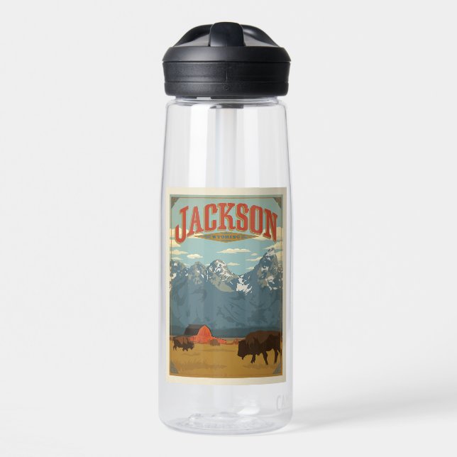Jackson | Wyoming Trinkflasche (Vorne)