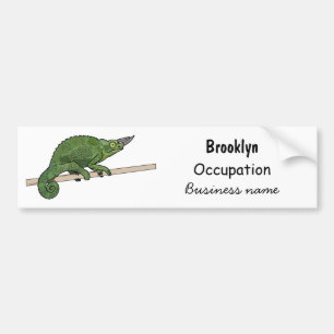 Jackson's chameleon cartoon illustration autoaufkleber