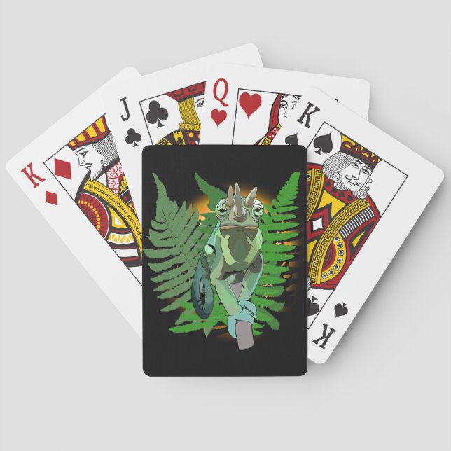 Jackson's Chameleon Spielkarten (Rückseite)