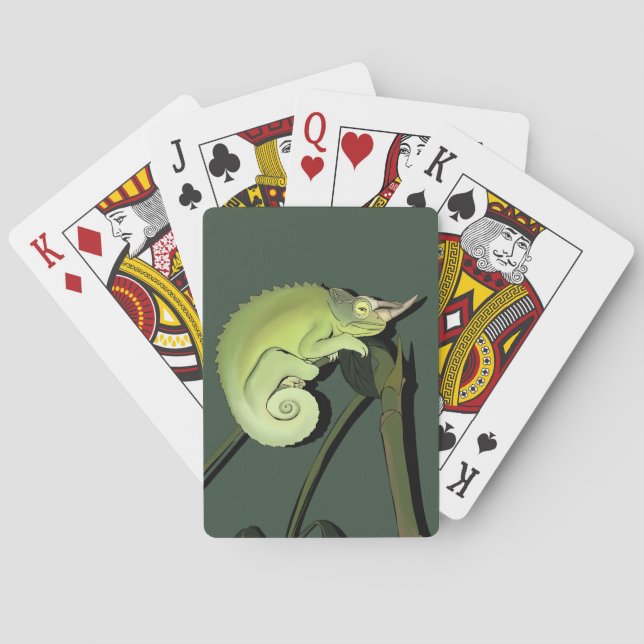 Jackson's Chameleon Spielkarten (Rückseite)