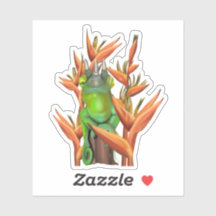 Jackson's Chameleon unter dem Vogel des Paradieses