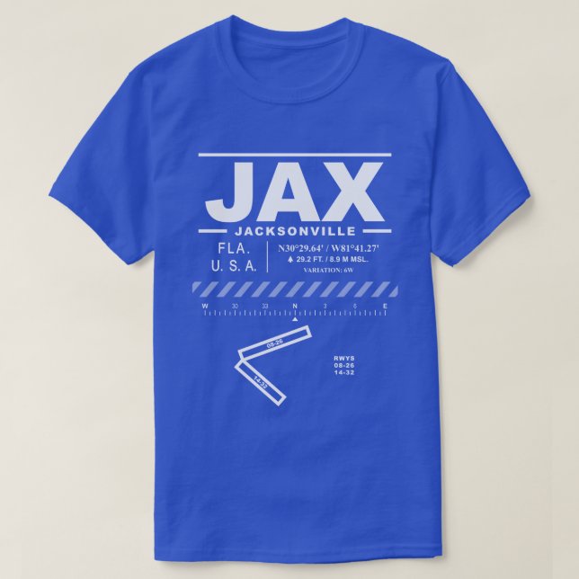 Jacksonville Airport JAX T-Shirt (Design devant)