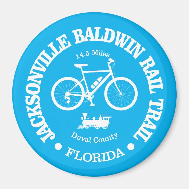 Jacksonville Baldwin Rail Trail (Radfahren) Magnet (Vorne)