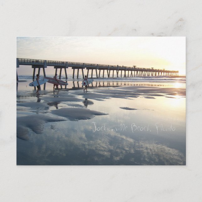 Jacksonville Beach, Florida Postkarte (Vorderseite)