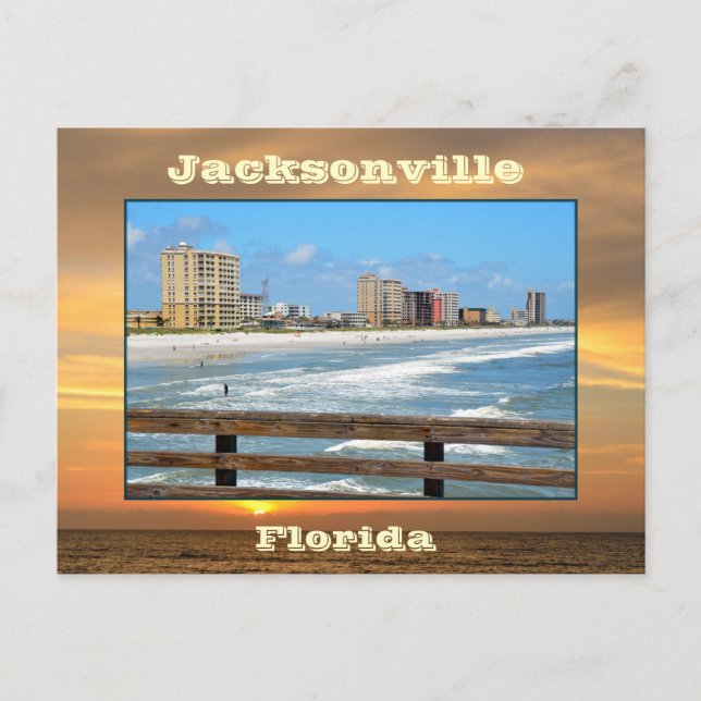 Jacksonville Beach, Florida Postkarte (Vorderseite)