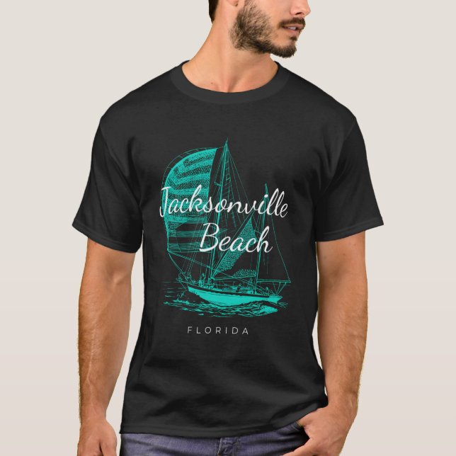 Jacksonville Beach Florida Urlaub T-Shirt (Vorderseite)