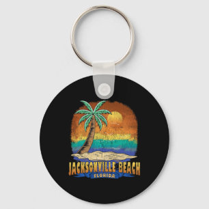 Jacksonville Beach Florida Vintag Distressive Souv Schlüsselanhänger