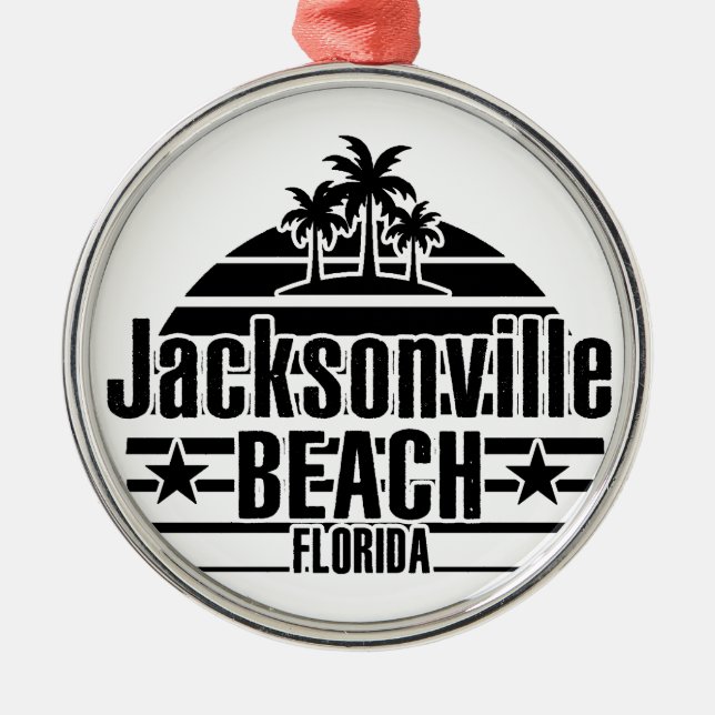 Jacksonville Beach Ornament Aus Metall (Vorne)