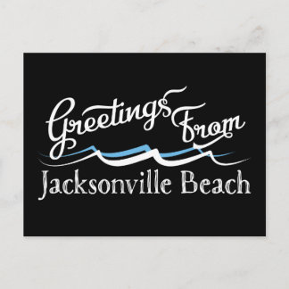 Jacksonville Beach Water Waves Postkarte