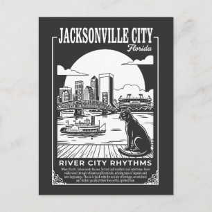 Jacksonville City Florida River City Rhythmen Postkarte