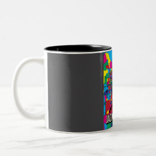 Jacksonville City Map - Farbenfrohe Abstrakte Kuns Zweifarbige Tasse