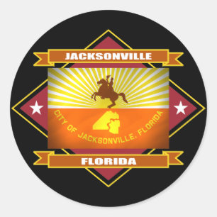 Jacksonville-Diamant Runder Aufkleber