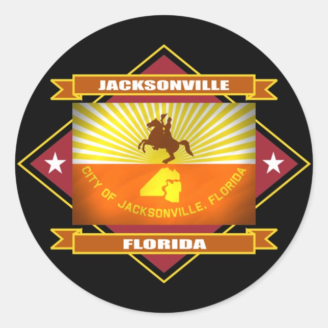 Jacksonville Diamond Runder Aufkleber (Vorderseite)