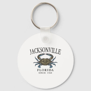 Jacksonville Fl Blue Crab Seit 1564 Arched Black Schlüsselanhänger