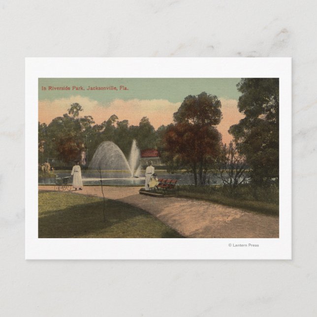 Jacksonville, FL - Sicht auf Riverside Postkarte (Vorderseite)