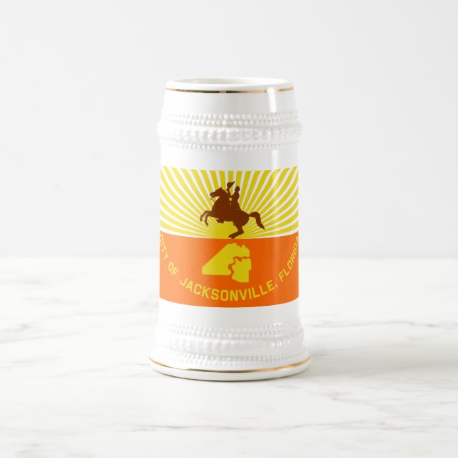 Jacksonville Flag Bierglas (Mittel)