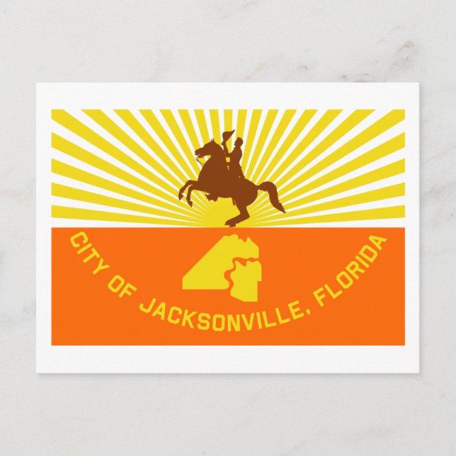 Jacksonville Flag Postkarte (Vorderseite)