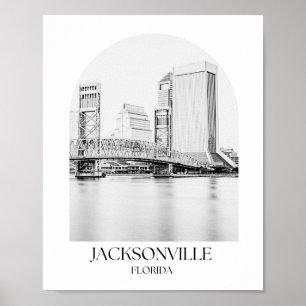 Jacksonville Florida Arch Foto Print Poster
