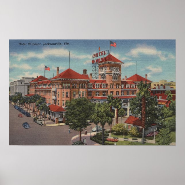 Jacksonville, Florida - Außenansicht des Hotels Poster (Vorne)