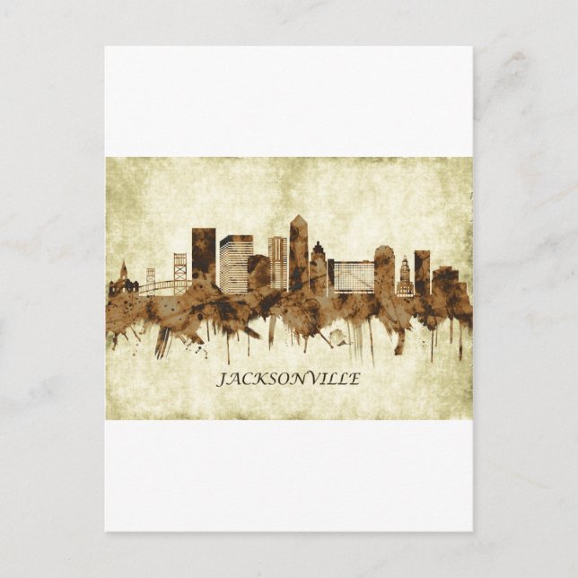 Jacksonville Florida Cityscape Einladungspostkarte (Vorderseite)