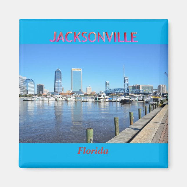 Jacksonville Florida Cityscape Magnet (Vorne)