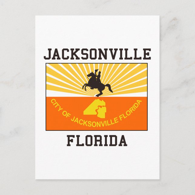 Jacksonville Florida Flag Postkarte (Vorderseite)