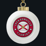 Jacksonville Florida Keramik Kugel-Ornament<br><div class="desc">Jacksonville Florida</div>