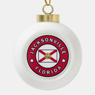 Jacksonville Florida Keramik Kugel-Ornament
