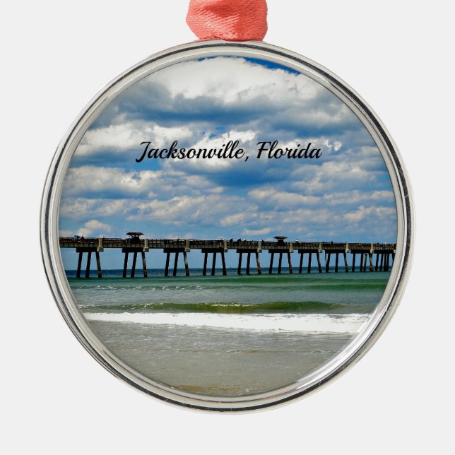 Jacksonville, Florida Pier Ornament Aus Metall (Vorne)