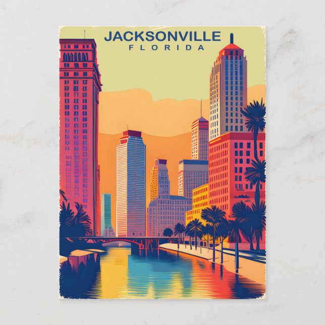 Jacksonville, Florida, Reisen Postkarte (Vorderseite)