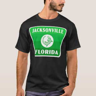 Jacksonville Florida Retro Gator Abzeichen Green T-Shirt