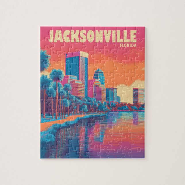 Jacksonville Florida Vintage Reise (Vertikal)
