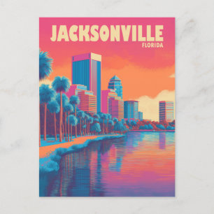 Jacksonville Florida Vintage Reise Postkarte