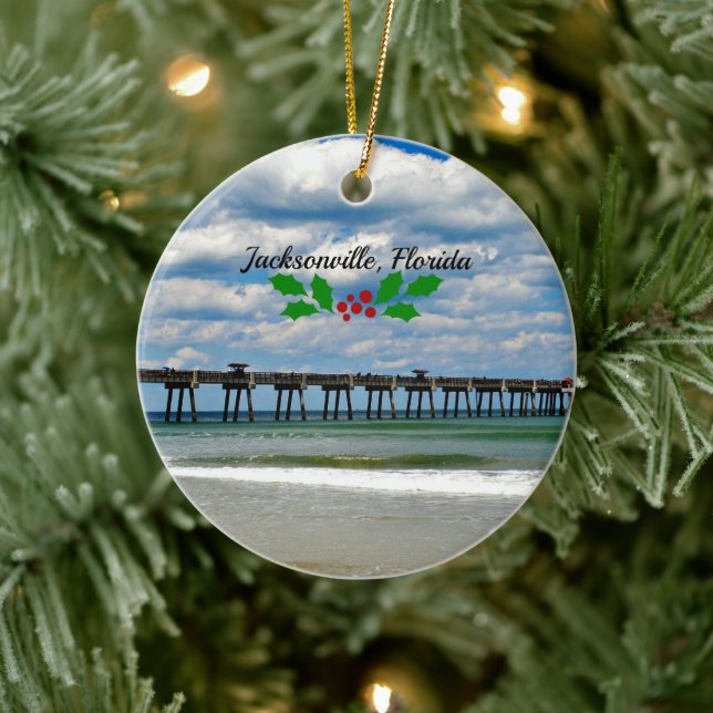 Jacksonville, Florida Weihnachtsdekoration Keramik Ornament (Baum)