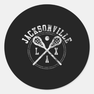 Jacksonville Lacrosse Lax Logo Runder Aufkleber