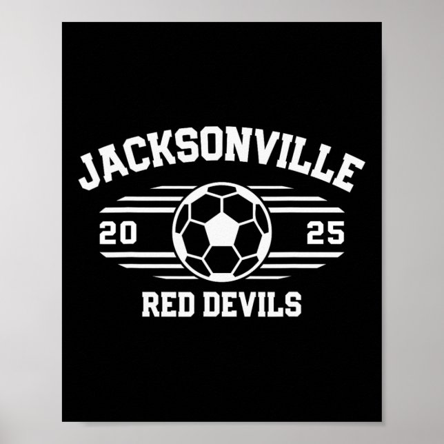Jacksonville Red Devils Soccer Ball 2025  Poster (Vorne)