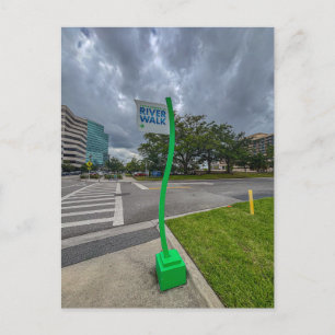 Jacksonville River Walk Schild Postkarte