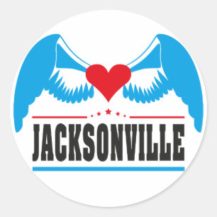Jacksonville Runder Aufkleber