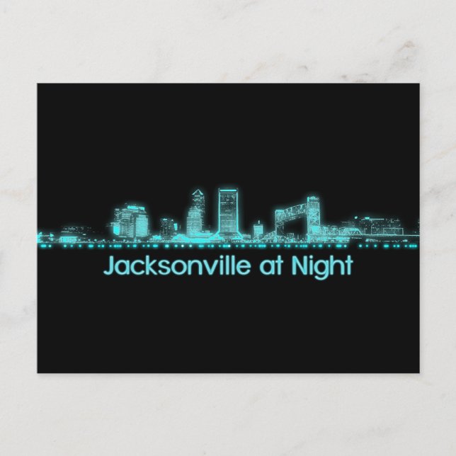 Jacksonville Skyline Postkarte (Vorderseite)
