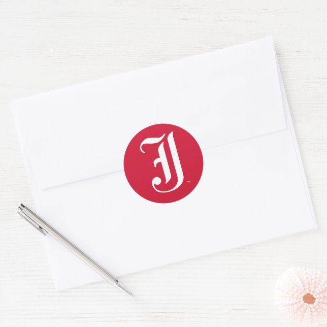 Jacksonville Staat University Classic JSU Letter Runder Aufkleber (Umschlag)