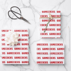 Jacksonville Staat University Gamecocks Rotes Logo Geschenkpapier Set