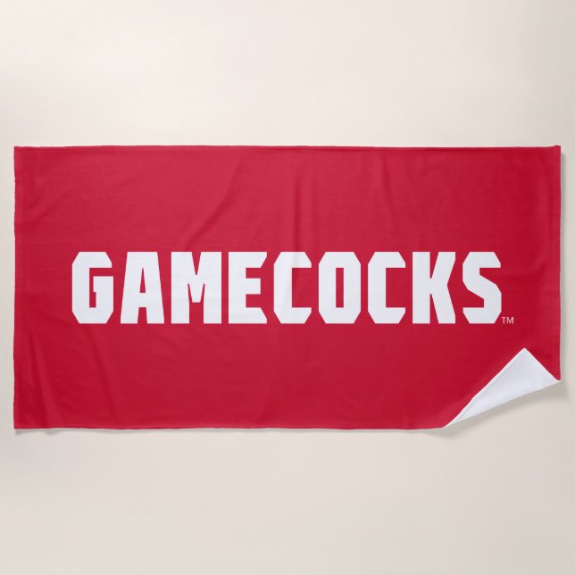 Jacksonville Staat University Gamecocks Rotes Logo Strandtuch (Vorderseite)