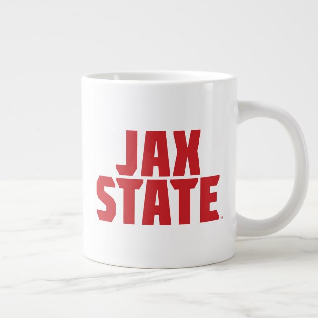 Jacksonville Staat University JAX STAAT Bold Red Jumbo-Tasse (Rechts)