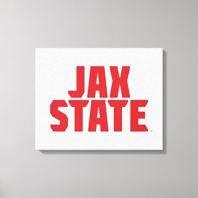 Jacksonville Staat University JAX STAAT Bold Red Leinwanddruck (Vorderseite)