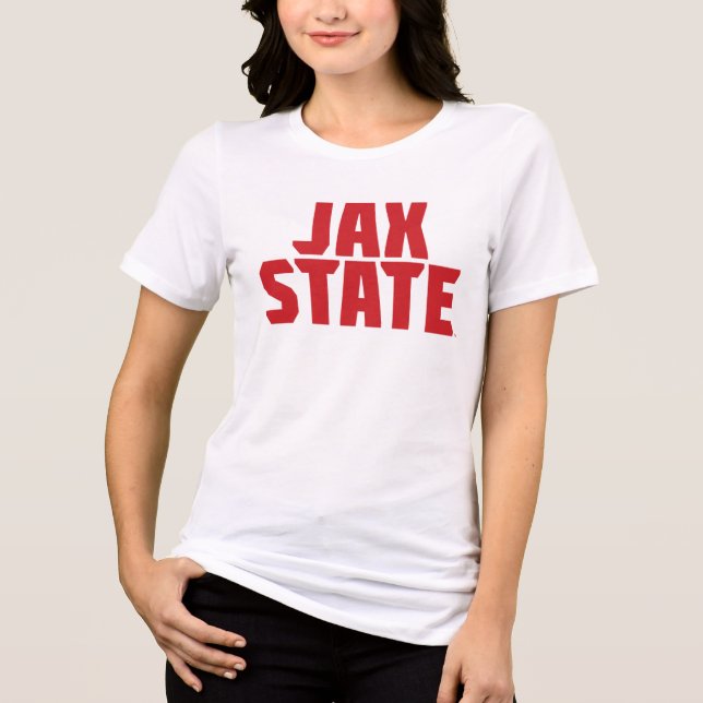 Jacksonville Staat University JAX STAAT Bold Red Tri-Blend Shirt (Vorderseite)