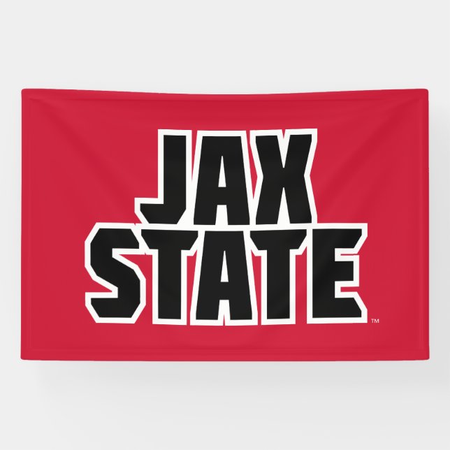 Jacksonville Staat University JAX STAAT Bold Text Banner (Horizontal)